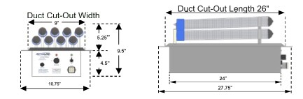 Installed on the interior of the plenum
